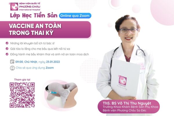 lớp học tiền sản qua zoom bác sĩ nguyệt